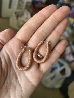 Gold-Tone Wrapped Hoop Earrings - Women Jewelry